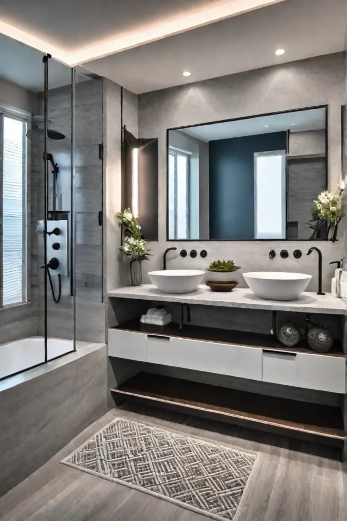 A blend of style and accessibility in a universally designed bathroom