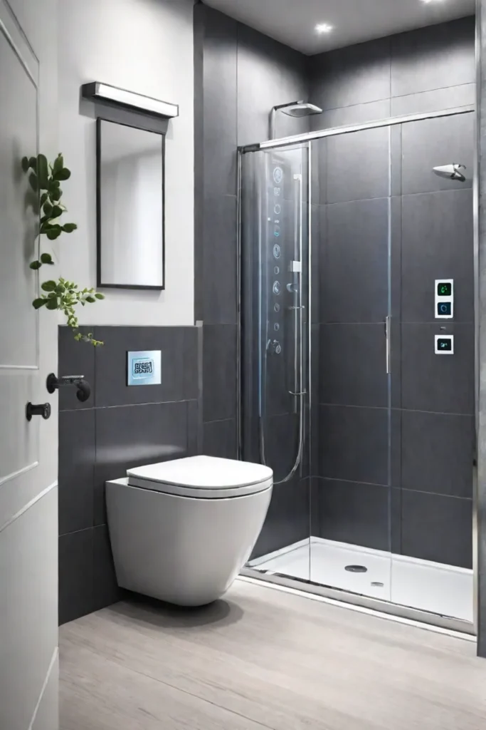 Bathroom designed for safety and independence with smart technology
