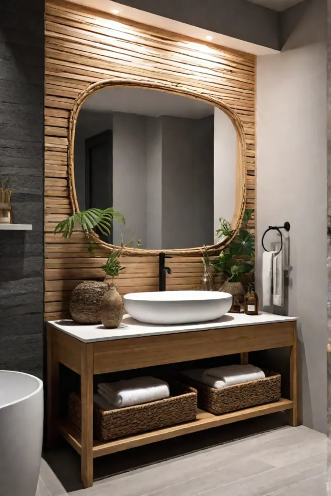 Bathroom with natural materials
