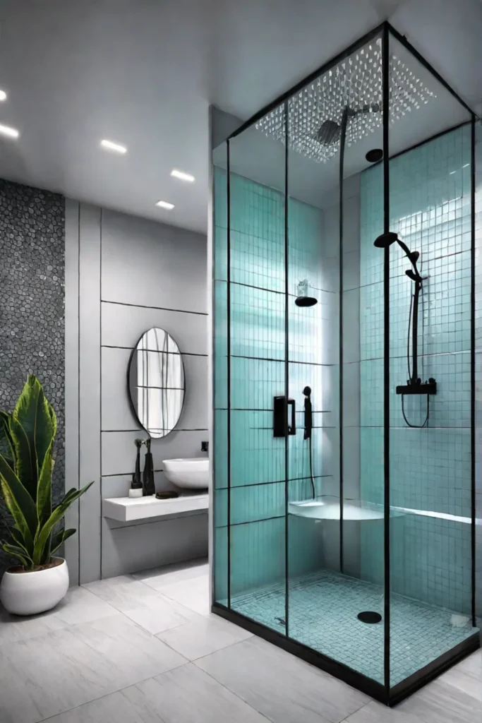 Customizable shower options in a universally designed bathroom