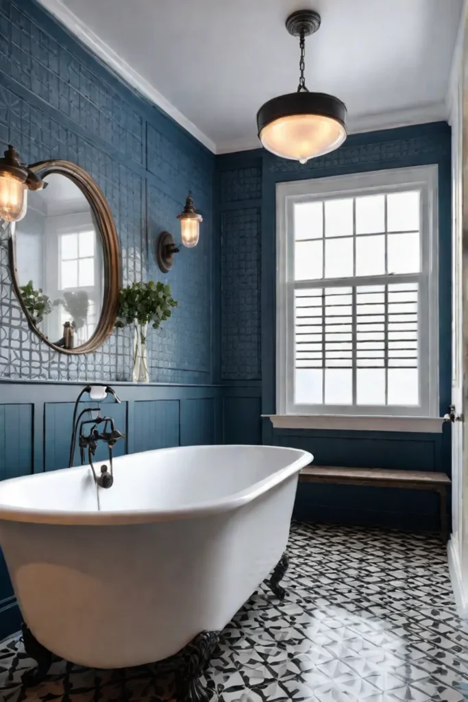 Eclectic bathroom with vintage touches
