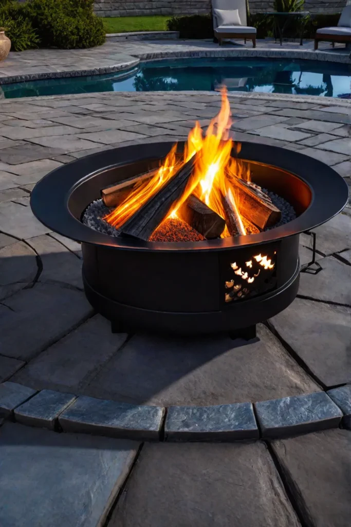 Firepit with a cover for weather protection