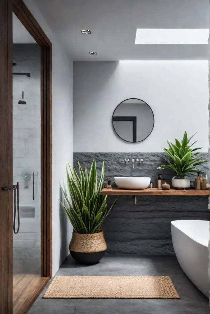 Layering textures and materials in a budgetfriendly bathroom
