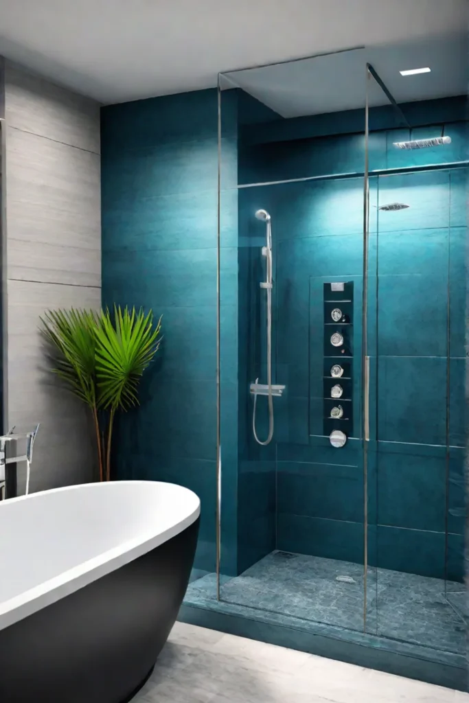Master bathroom showcasing the integration of smart technology for improved accessibility and ease of use