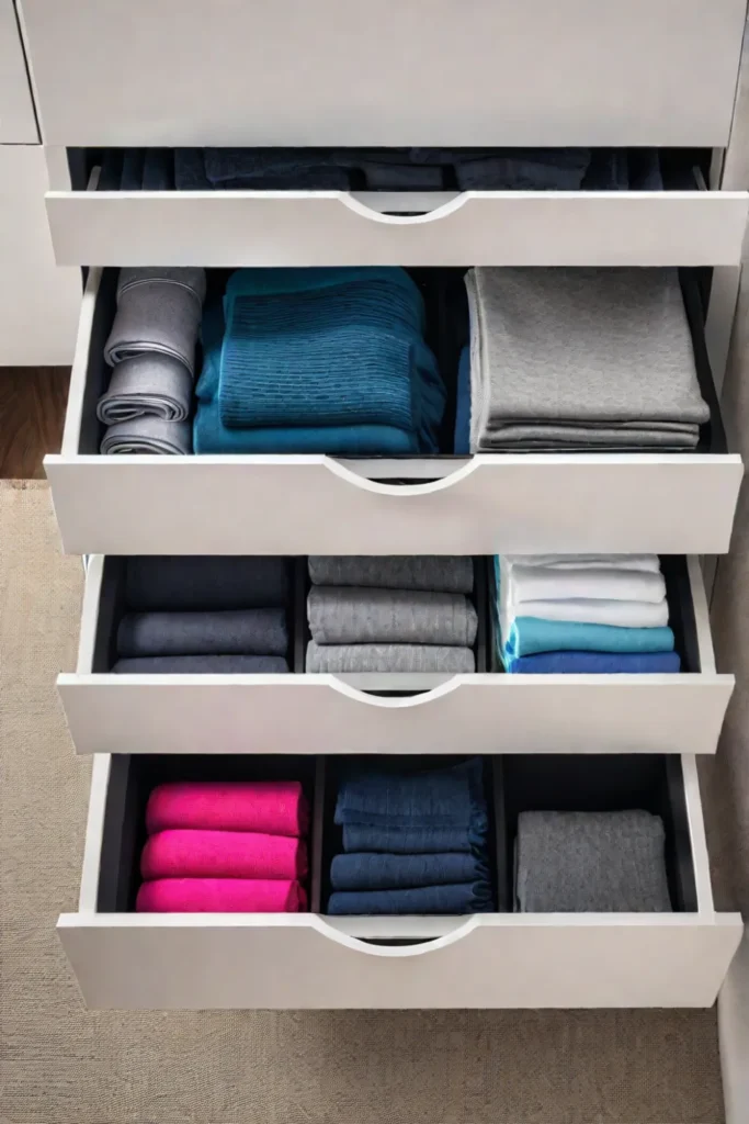 Optimizing drawer space with organizers