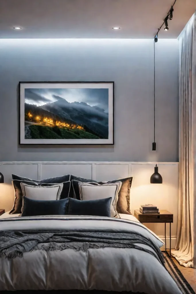 Rental bedroom lighting with removable fixtures