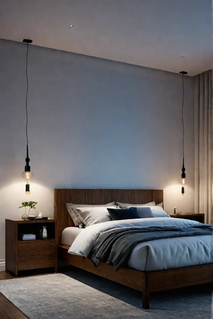 Adjustable bedroom lighting for creating versatile atmospheres