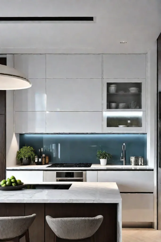 Contemporary kitchen smart home technology