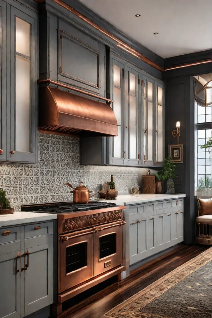 Copper appliances in a traditional kitchen