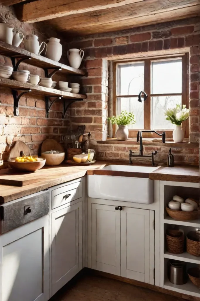 Cottage kitchen with reclaimed wood