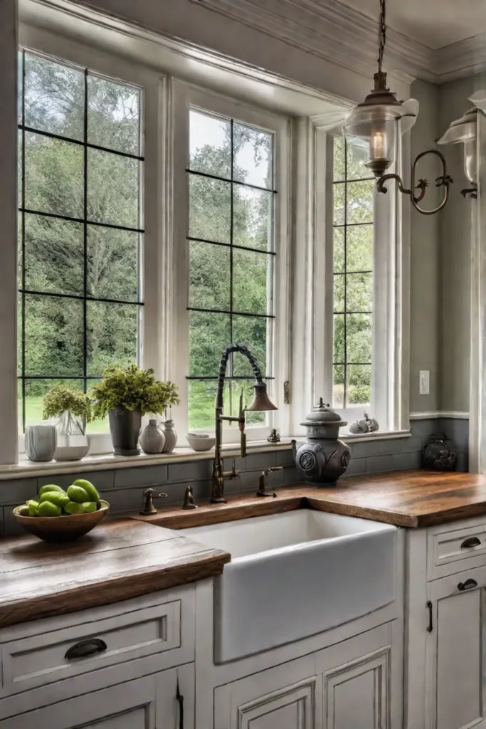 Cozy kitchen with sconce lighting