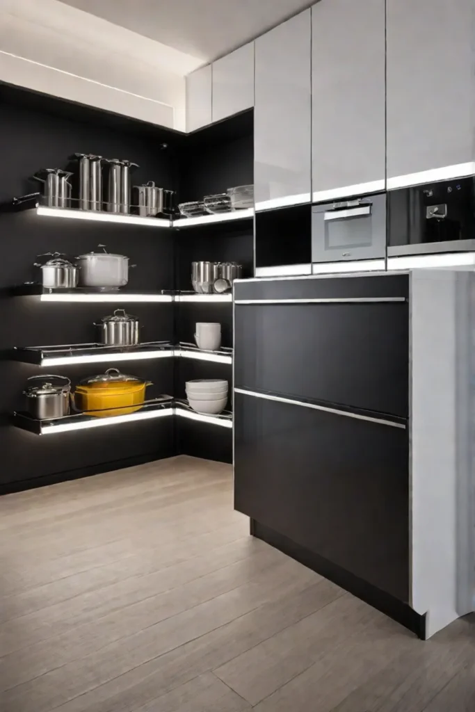 Efficient storage solutions for corner kitchen cabinets