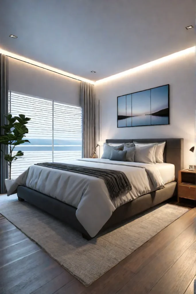 Feng Shui bedroom minimized energy disruptions restful