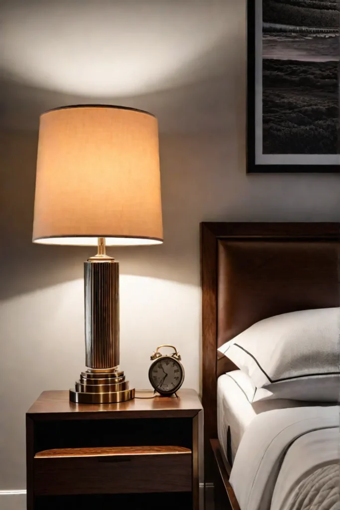 Functional and ambient nightstand lamp