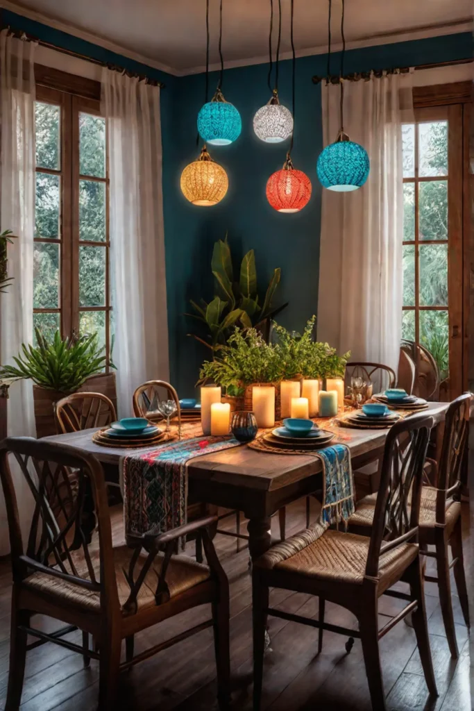 Global inspired whimsical decor warm and inviting