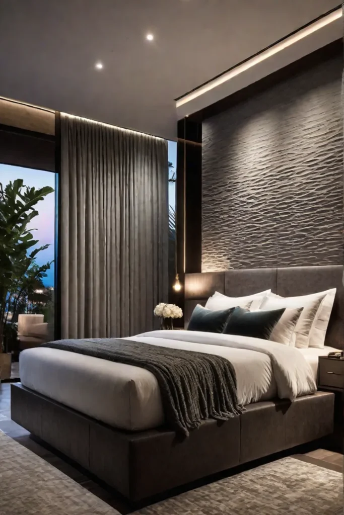 Highlighting bedroom details with strategic accent lights