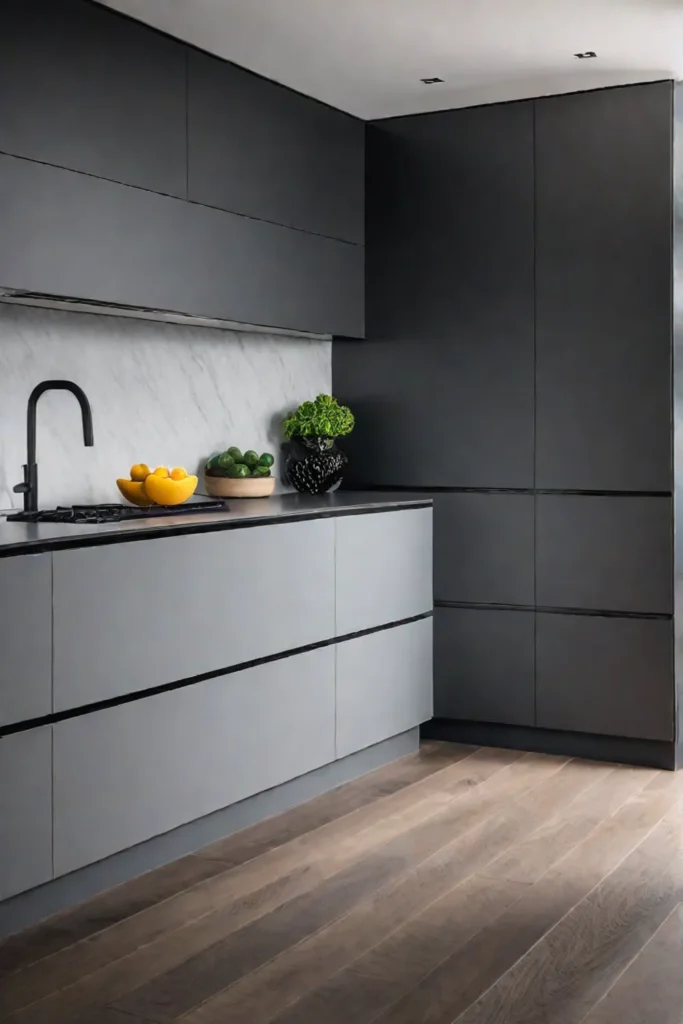 Integrated appliances sleek kitchen