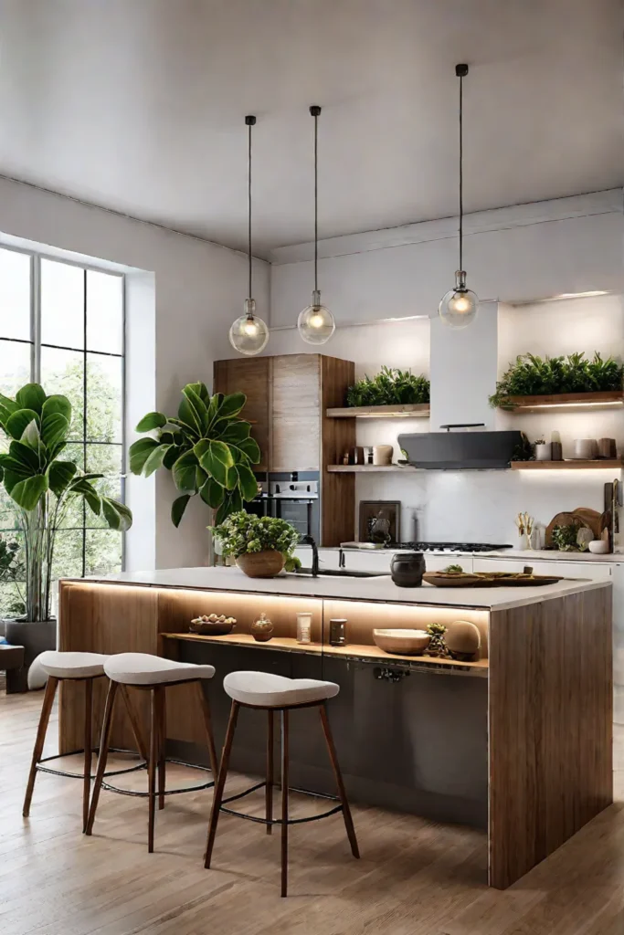 Kitchen design with natural light and natureinspired elements