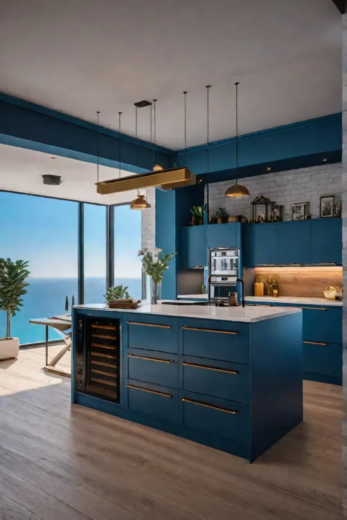 Kitchen with personality showcased through colorful appliances