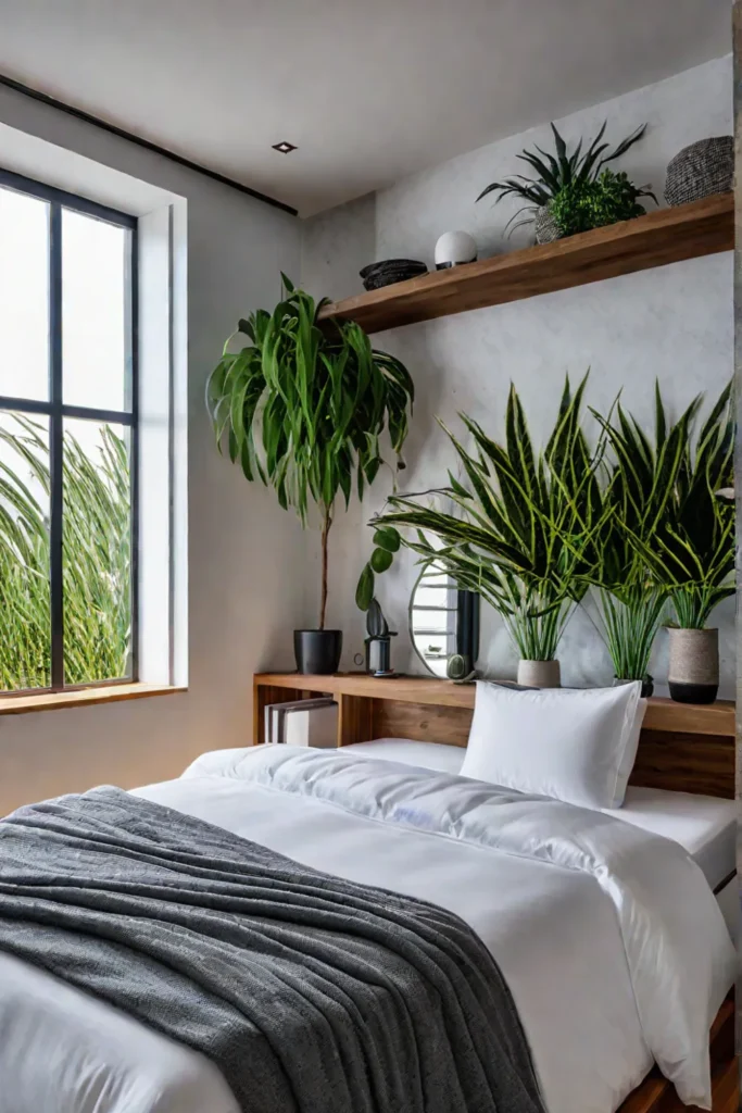Lowlight plants modern bedroom