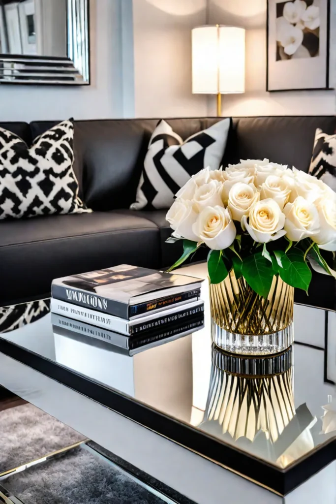 Luxurious and sophisticated decor with metallic accents