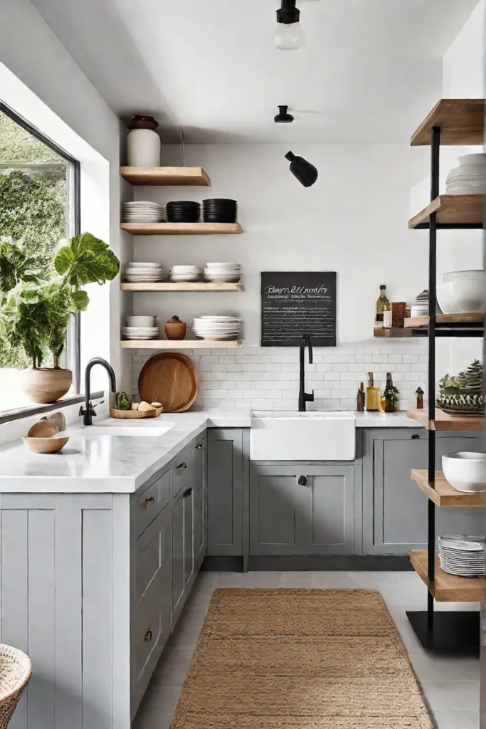 Minimalist cottage kitchen storage