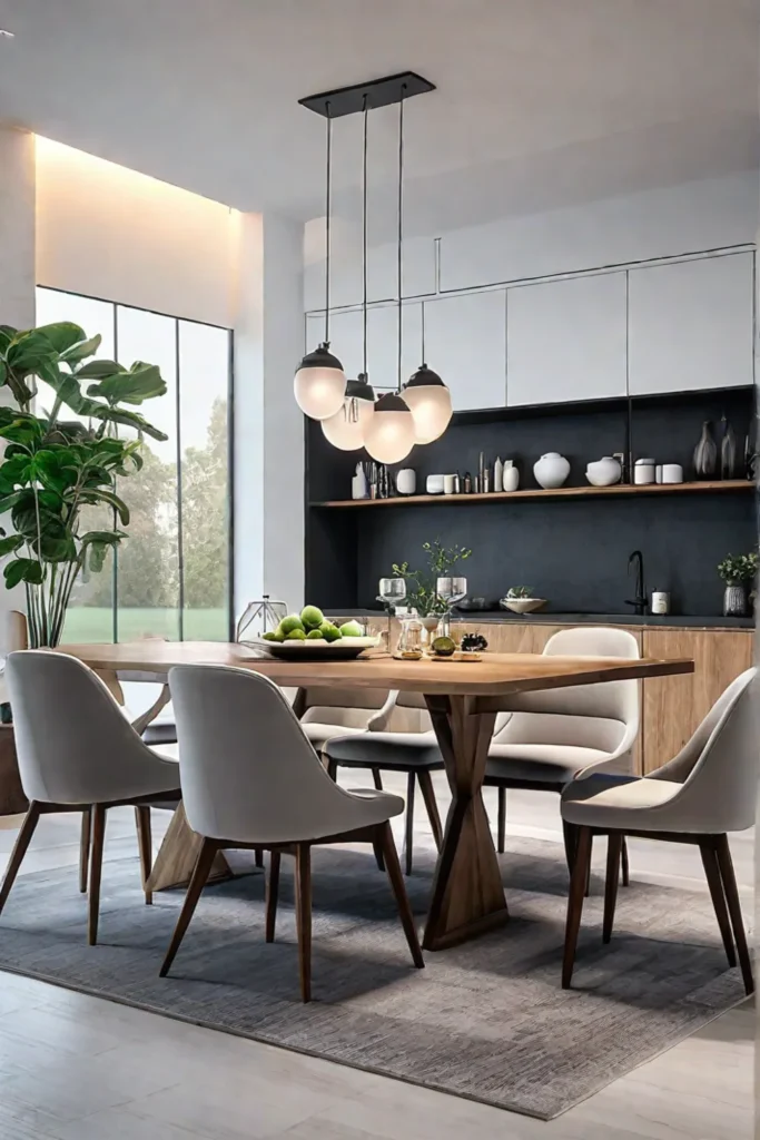 Mixed modern dining chairs eclectic style