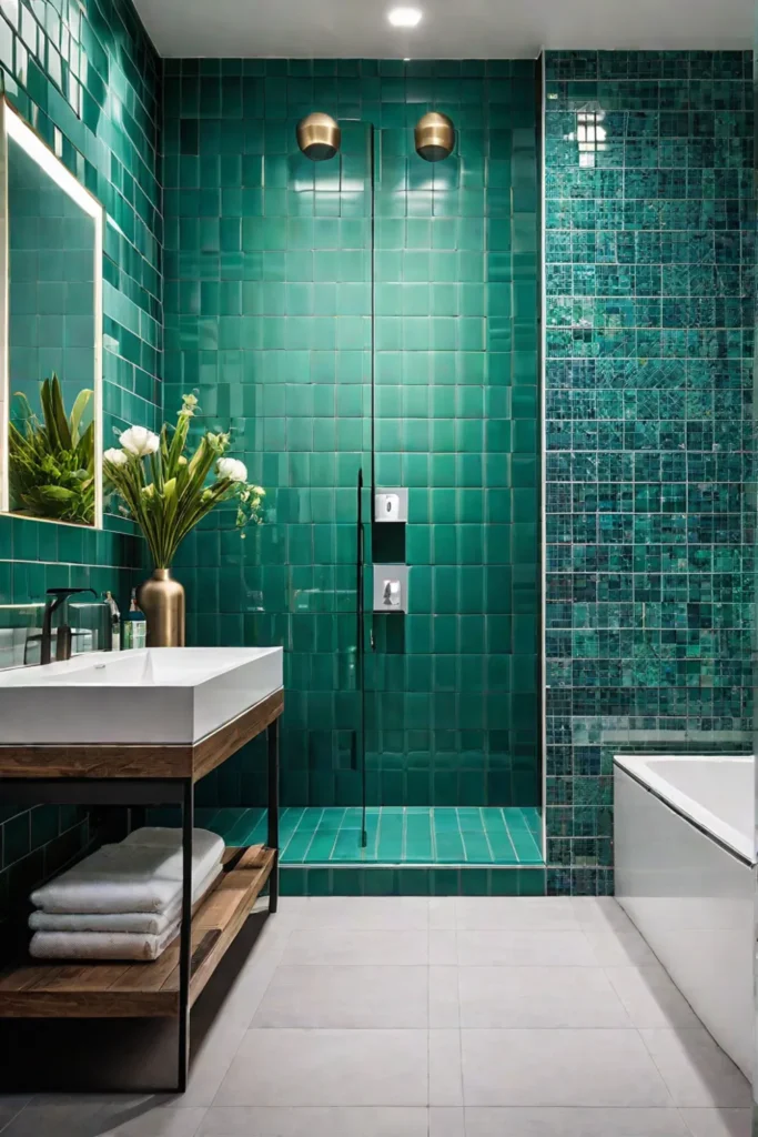 Modern bathroom design with harmonious color palette