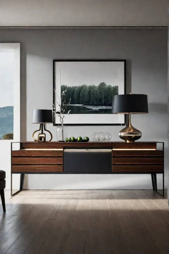 Modern dining room with sideboard