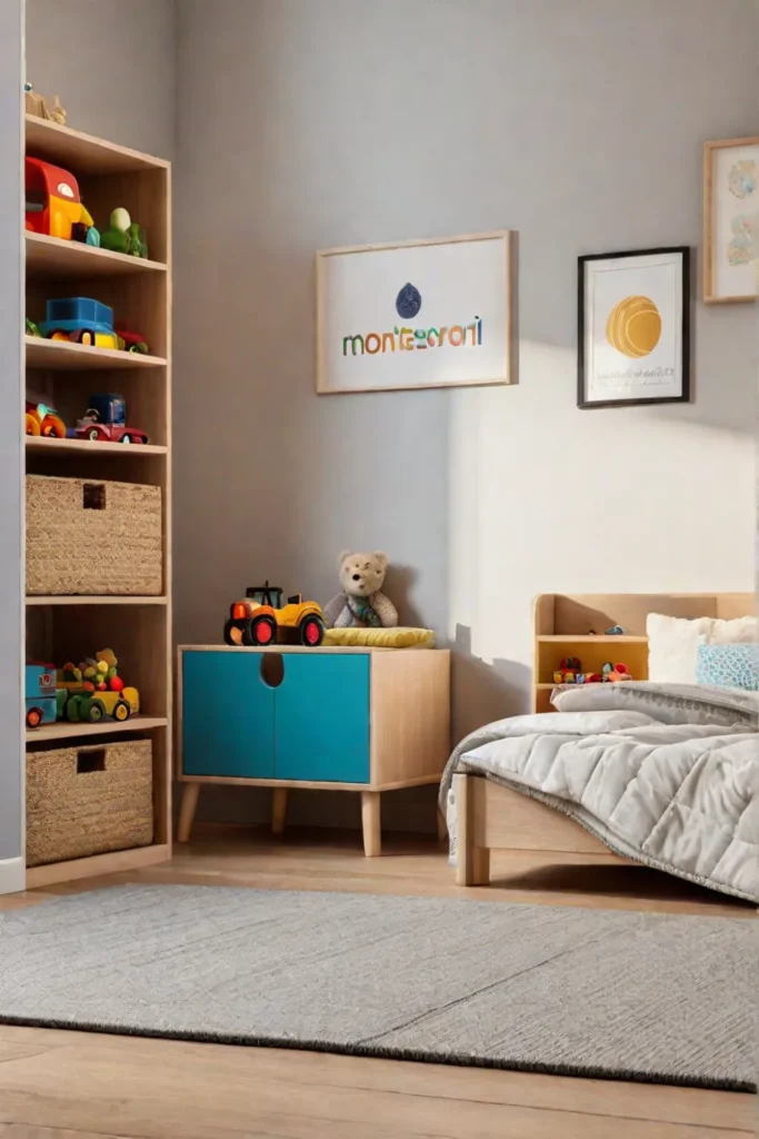 Montessoristyle childs bedroom