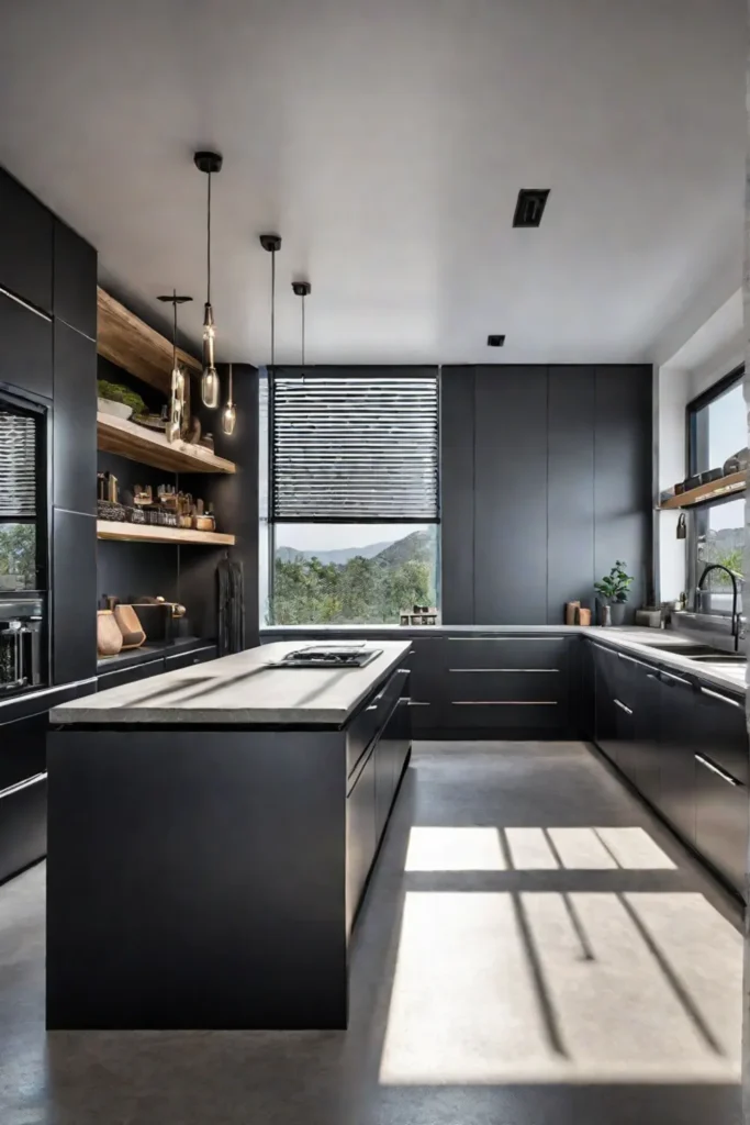 Open concept modern kitchen