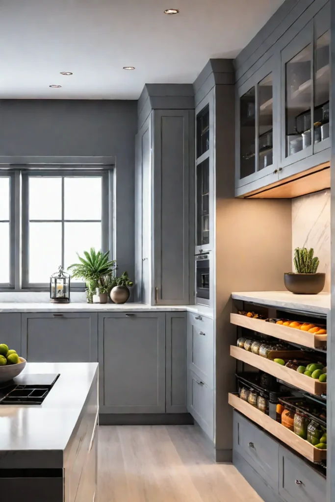 Pantry organization in a contemporary kitchen 1