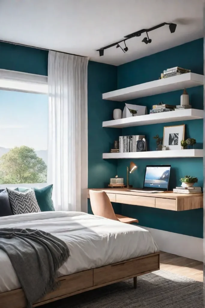 Small bedroom maximizing natural light and embracing minimalist design