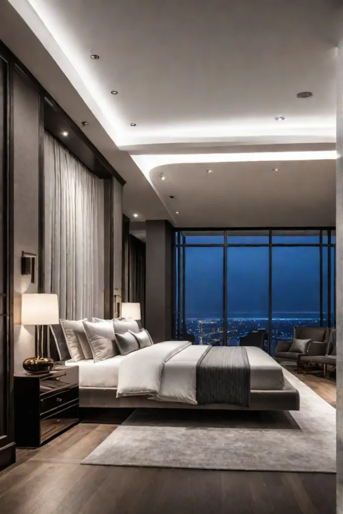 Smart lighting in bedroom