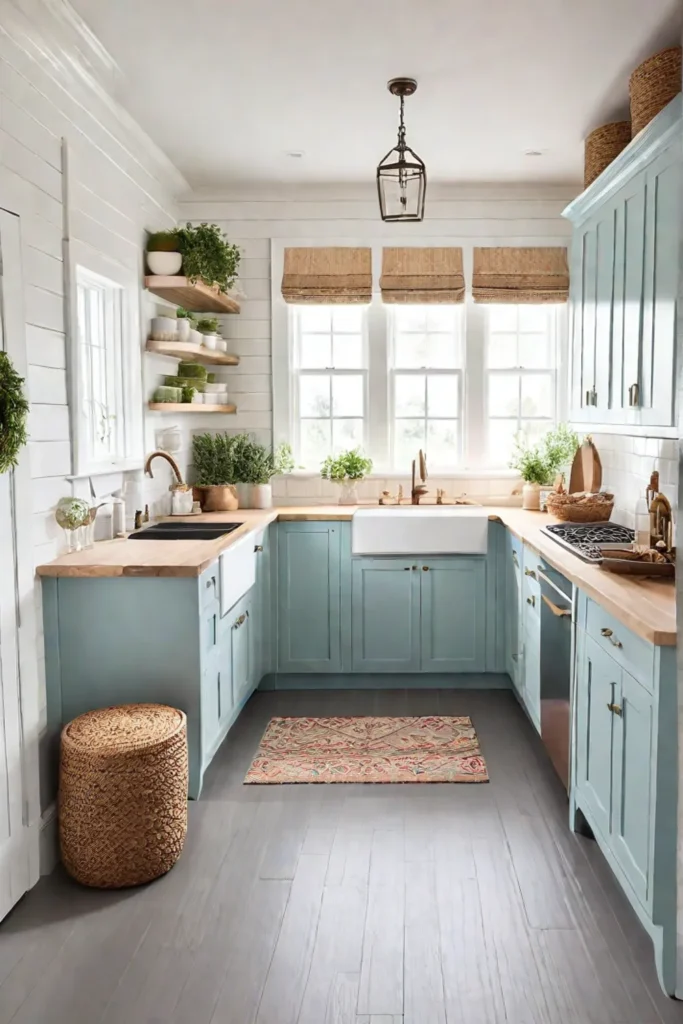 Spacious cottage kitchen with minimal decor
