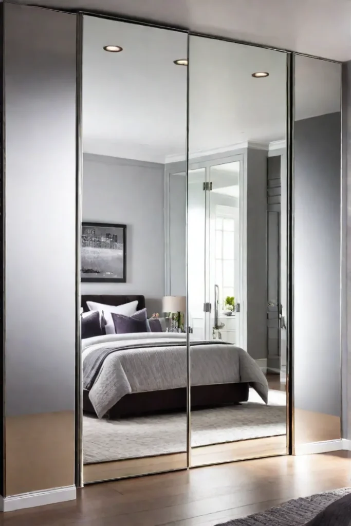 Using mirrors to create the illusion of a larger room