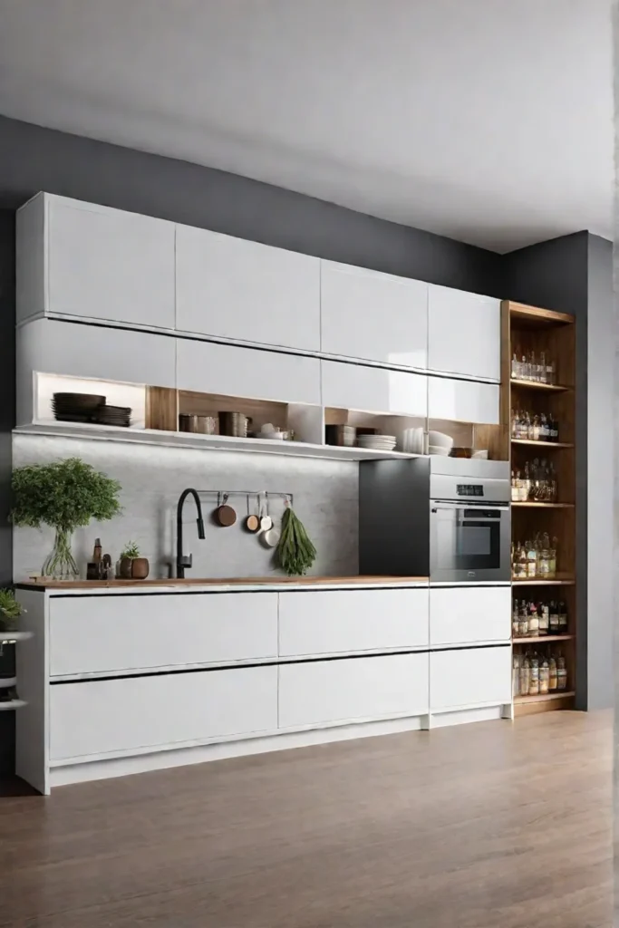 Vertical storage solutions for maximizing kitchen space