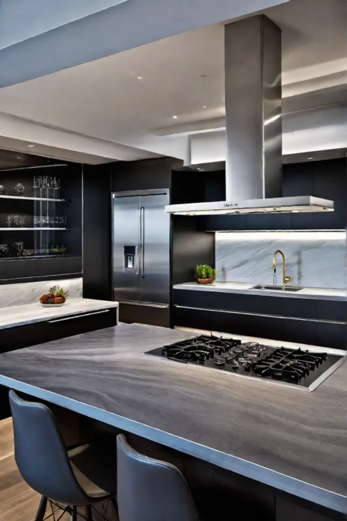 stainless steel countertop modern kitchen