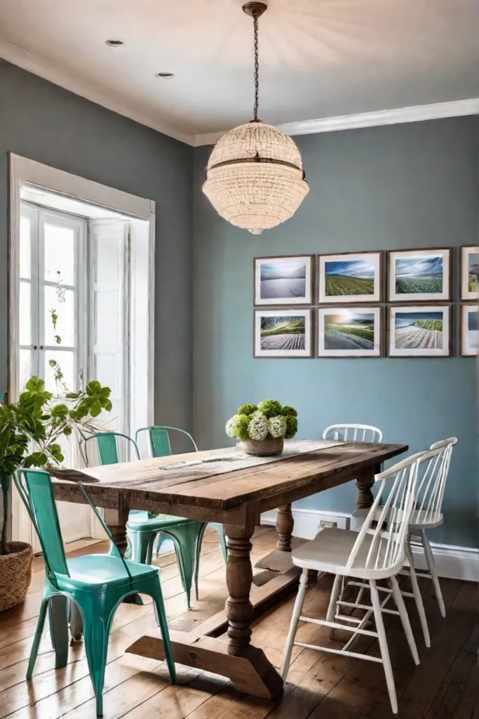 Eclectic farmhouse dining budgetfriendly decor